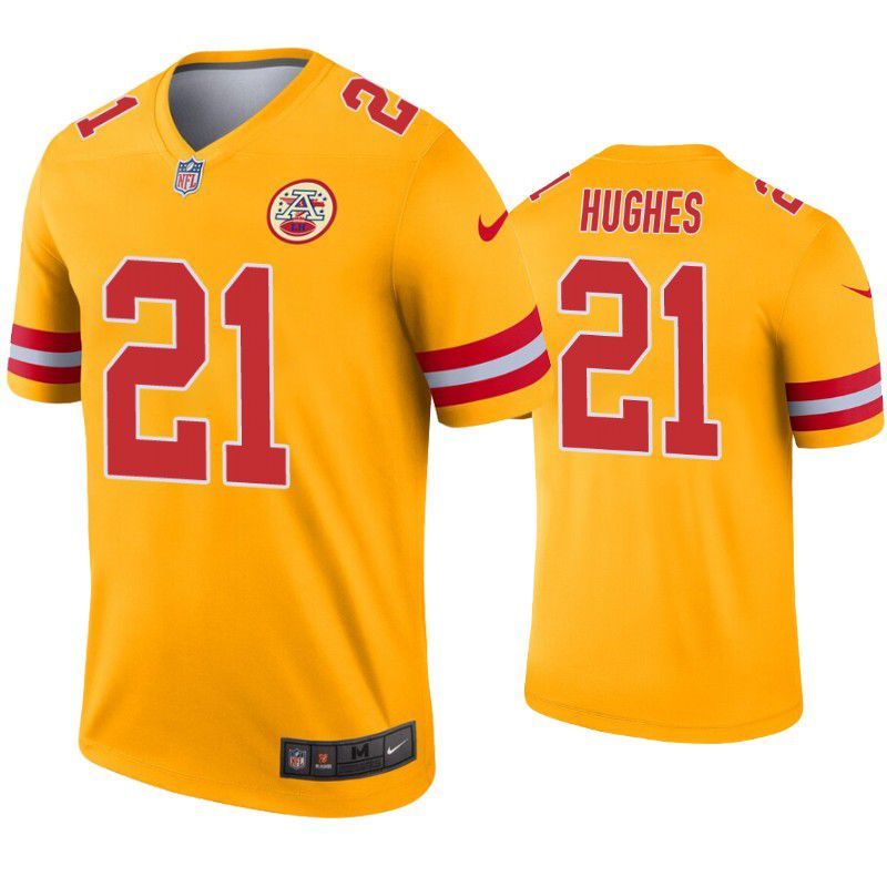 Men Kansas City Chiefs #21 Mike Hughes Nike Yellow Inverted Legend NFL Jersey->oakland raiders->NFL Jersey